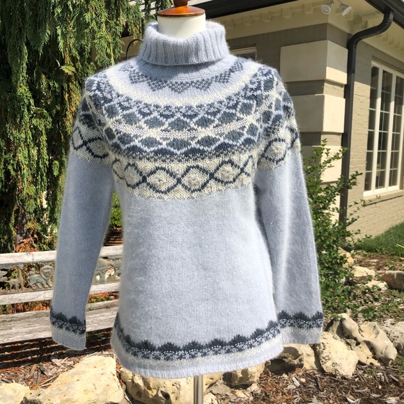 Valerie Stevens PM wool blend fair isle sweater - Picture 3 of 7